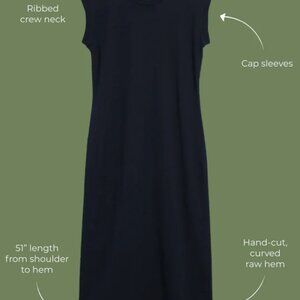 Frank & Eileen Muscle Tee Dress In Jet Black Size Medium Casual Relaxed Fit
